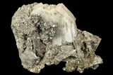 Blue Bladed Barite and Marcasite Association - Morocco #107920-1